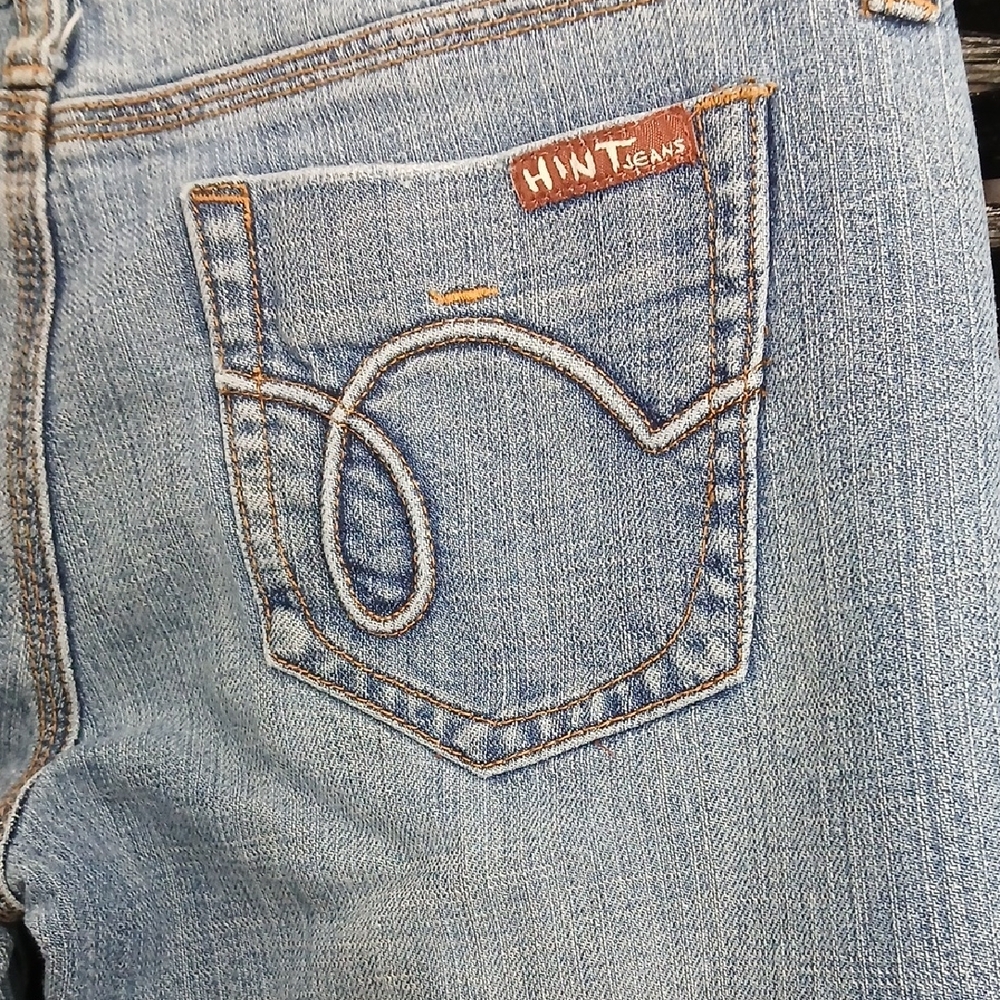 Hint Juniors Blue Jeans Bootcut SZ 1 - Picture 4 of 8